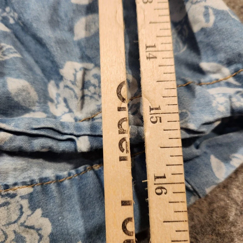 Vintage Y2K OshKosh B'gosh Denim‎ Overall Dress Toddler Girls 18M Floral Jumper